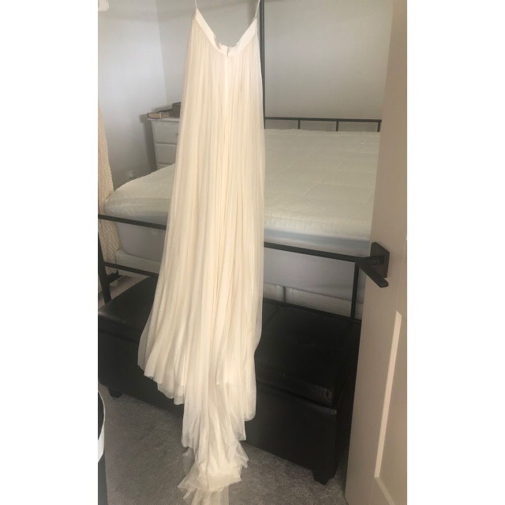 NWOT Leanne Marshall Ivory Silk Wedding Skirt w/ Train 🤍
